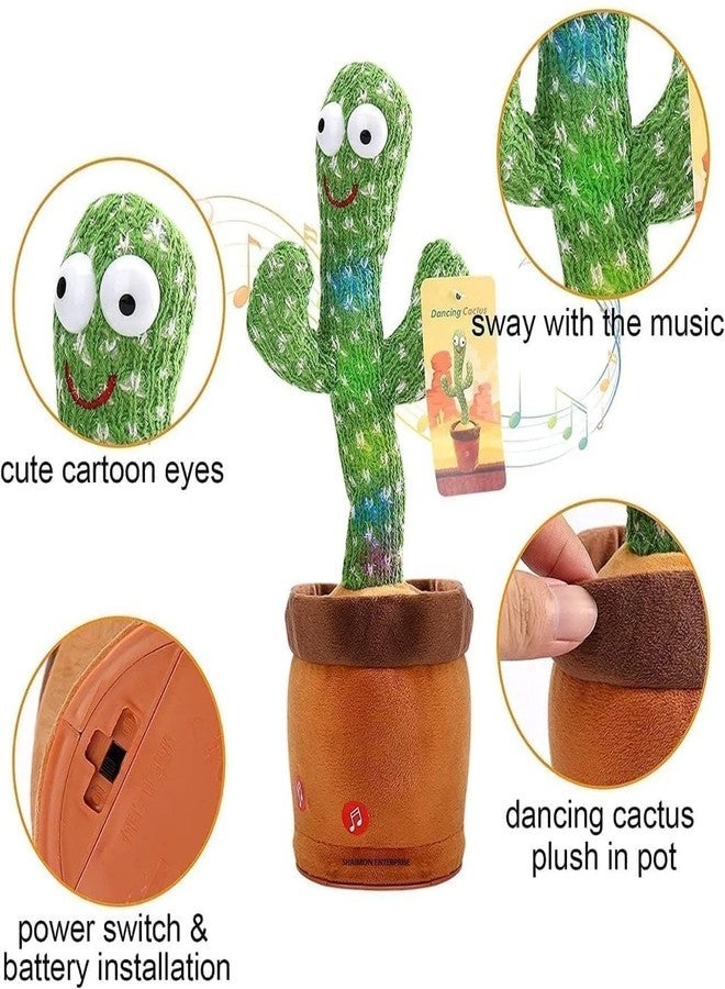 DISHIN Toys Dancing Cactus Talking Toy, Cactus Plush Toy, Funny Education Toys for Babies Children Playing, Home Decorate - Image 4